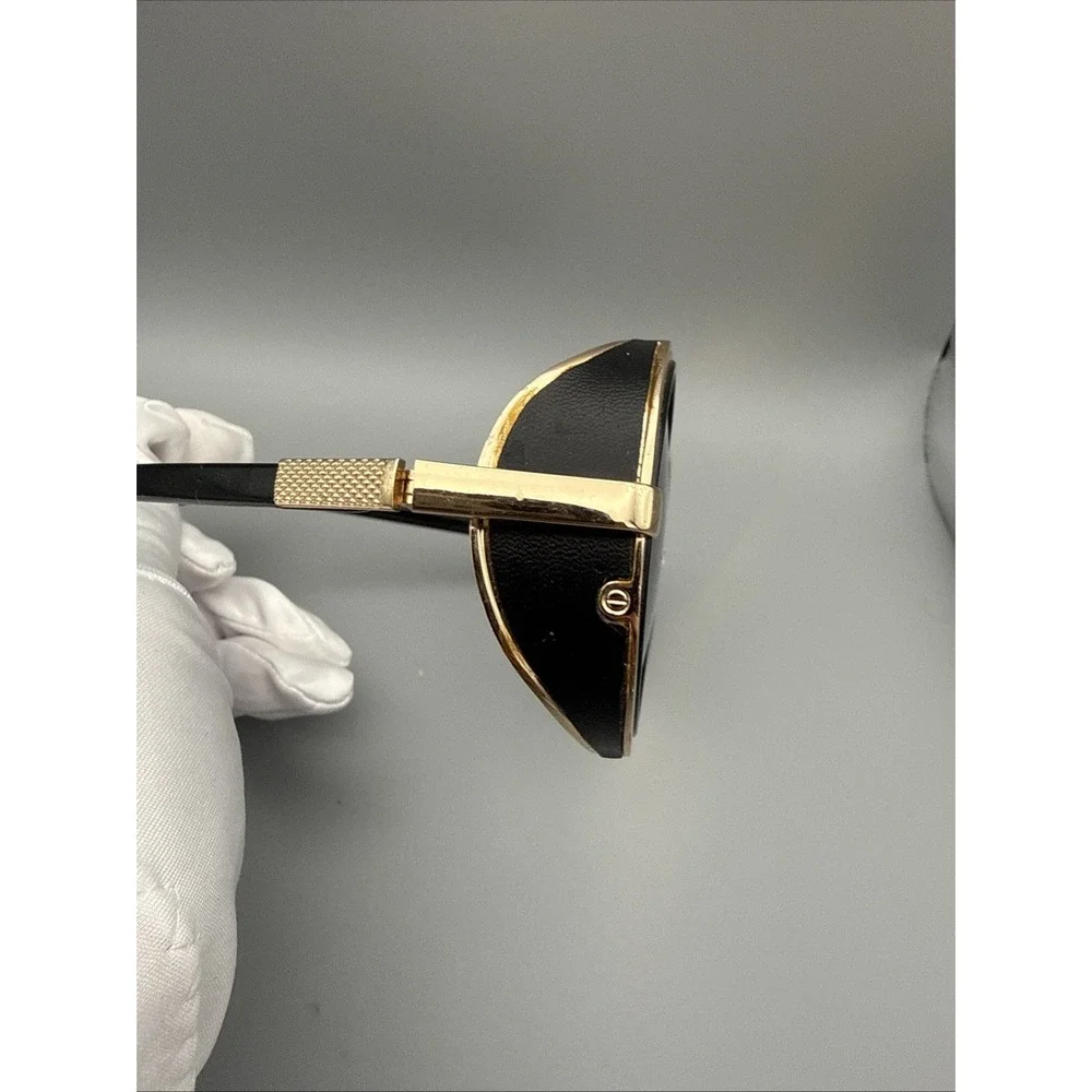 Round Punk Sunglasses Men Vintage Luxury Steampunk  Black/Gold Metal Funk Hip